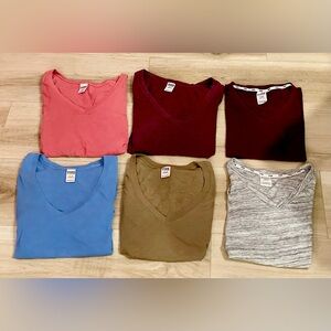 Six Victoria Secrets “Pink Brand” size Medium Sleepwear shirts. Good condition.